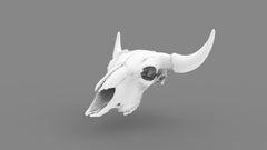 Tailwater - Buffalo Skull - 3D White