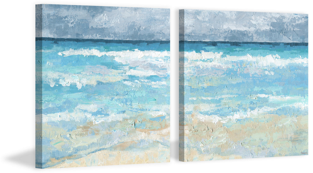Playful Waves Diptych