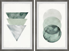Midnight Forest Shapes Diptych