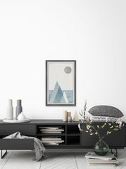 Moon Above Iceberg