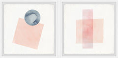 Peaches and Shapes Diptych