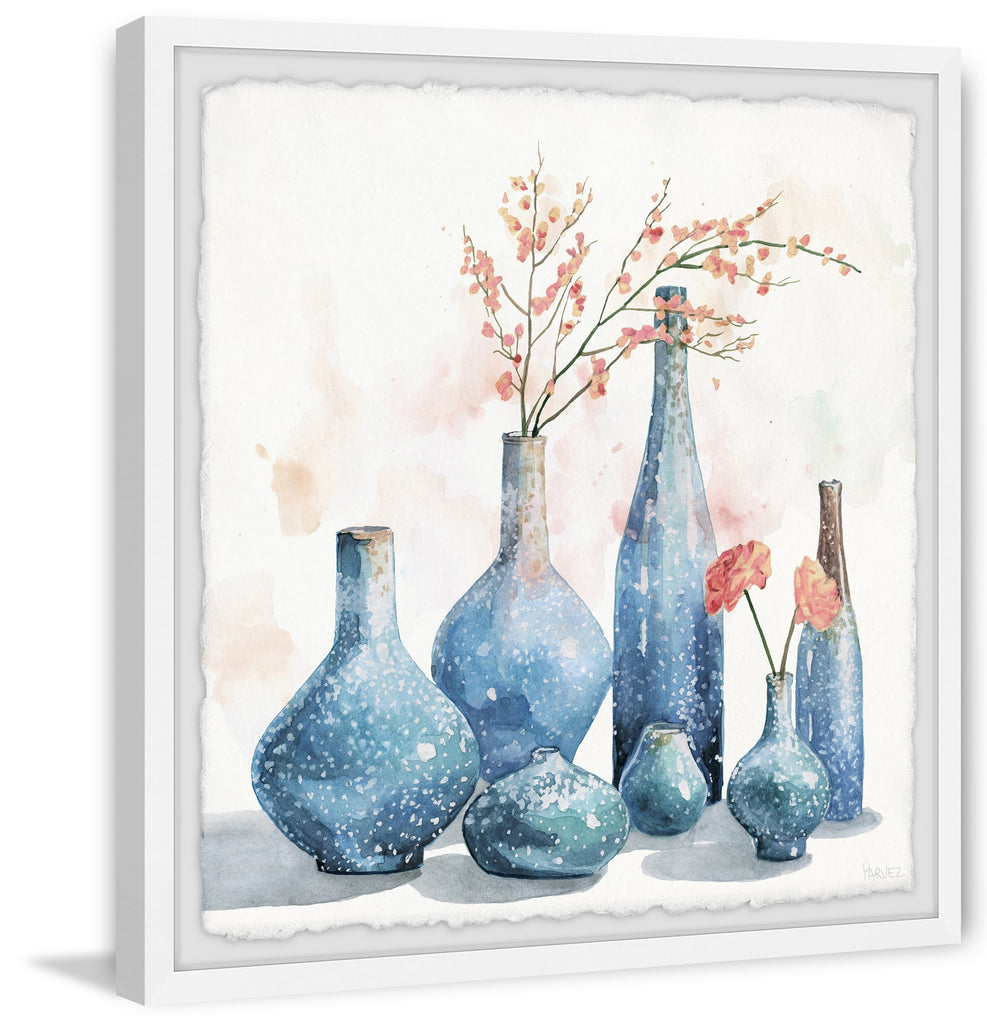 Sparkly Blue Vases