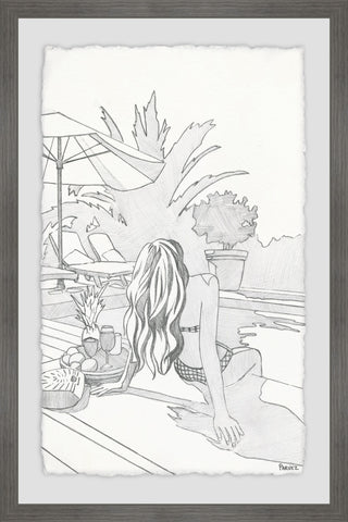 Sunbathing by the Pool