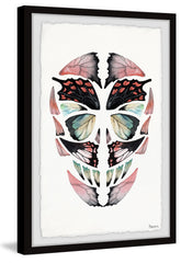 Red Kaleidoscope Butterfly Skull