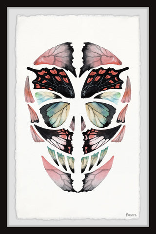 Red Kaleidoscope Butterfly Skull