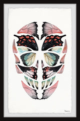 Red Kaleidoscope Butterfly Skull