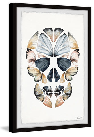 Yellow Kaleidoscope Butterfly Skull