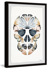 Yellow Kaleidoscope Butterfly Skull