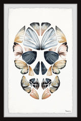 Yellow Kaleidoscope Butterfly Skull