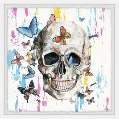 Colorful Happy Butterfly Skull