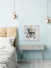 Colorful Happy Butterfly Skull