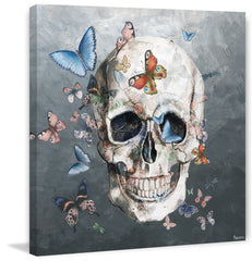 Tinted Happy Butterfly Skull