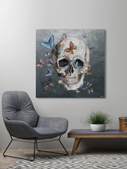 Tinted Happy Butterfly Skull