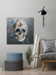 Tinted Happy Butterfly Skull