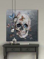 Tinted Happy Butterfly Skull