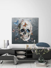 Tinted Happy Butterfly Skull