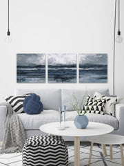Dark Vast Ocean II Triptych