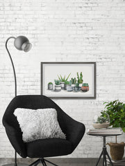 Lined Potted Cactus