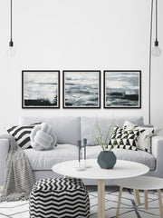 Black and White Smudges Triptych