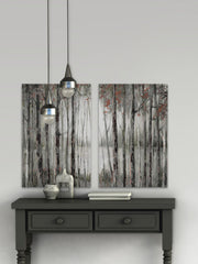 Dusky Autumn Lake Diptych