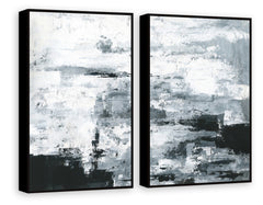 Black and White Smudges Diptych