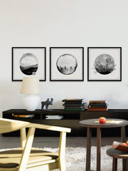 Forest Moon Triptych