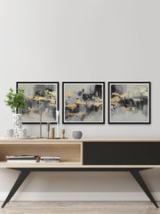 Golden Dusk Triptych