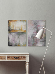 Pink and Yellow Smokes Diptych