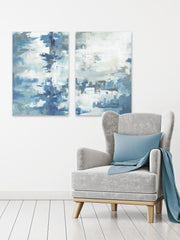 Matching Blue Hues Diptych