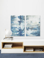 Matching Blue Hues Diptych