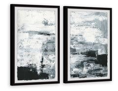 Black and White Smudges II Diptych