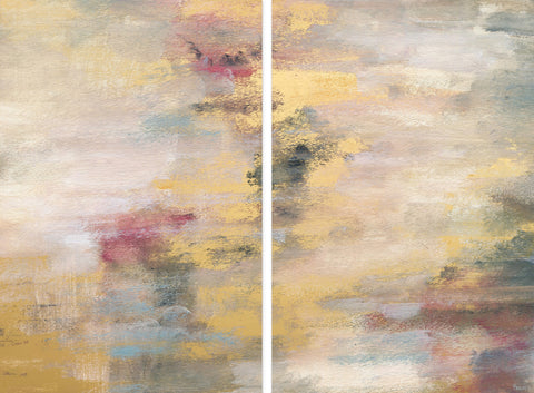 Yellow Streaks Diptych