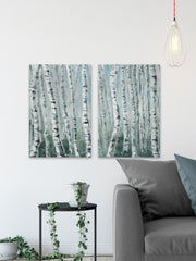 Skinny Tree Trunks III Diptych