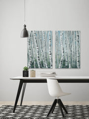 Skinny Tree Trunks III Diptych