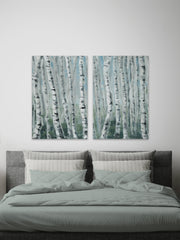Skinny Tree Trunks III Diptych