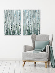 Skinny Tree Trunks III Diptych