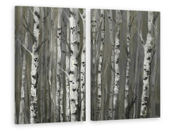 Twigs and Trunks Forest Diptych