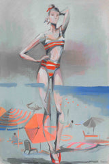 Orange Striped Bikini